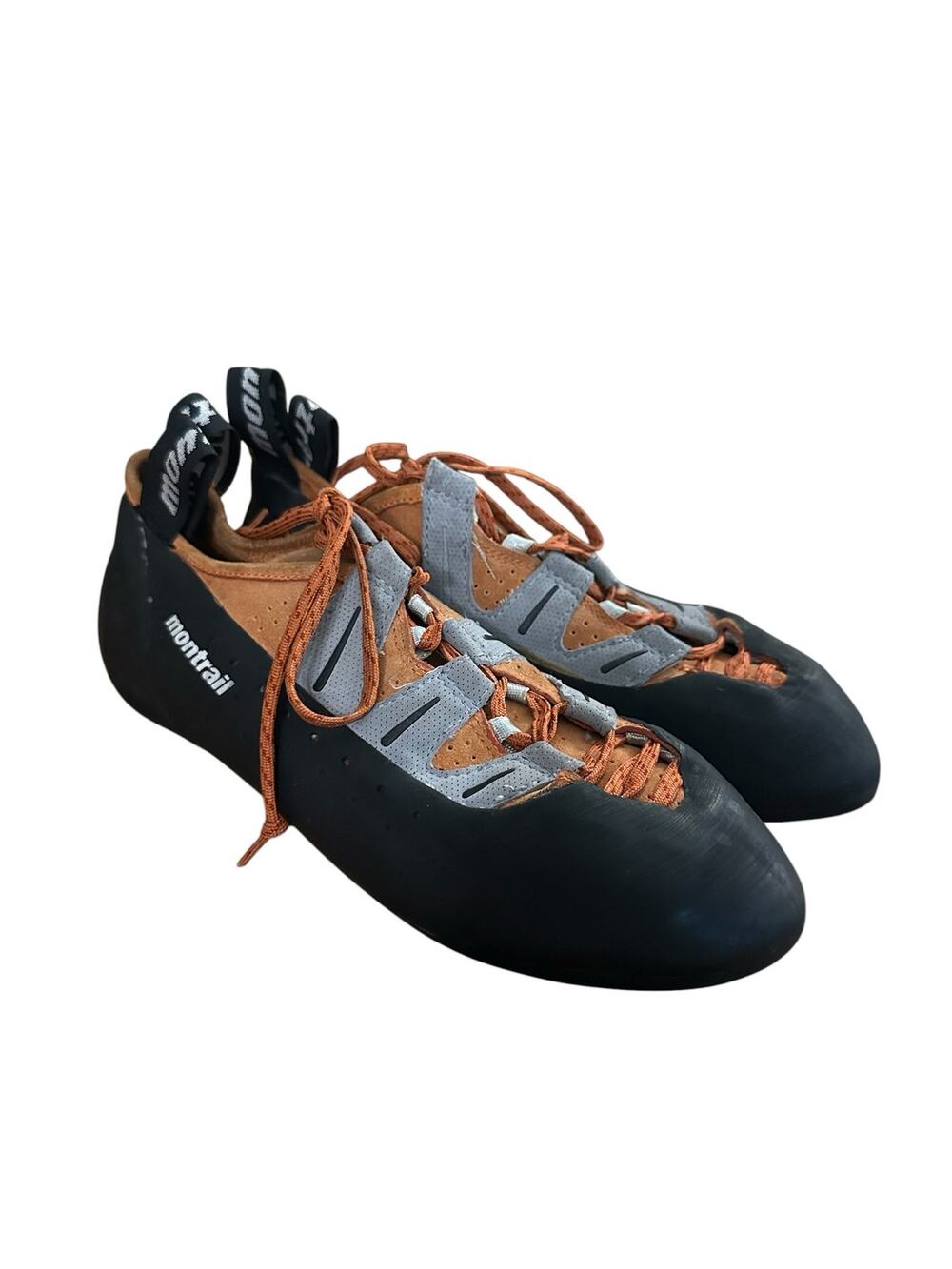 Women 42 Montrail Rock Climbing Bouldering Lace-Up Shoes Orange Black Gryptonite